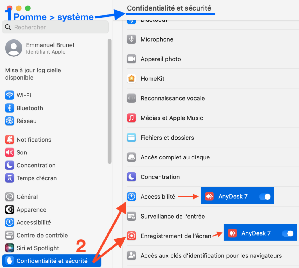 Aide : comment autoriser l'usage de AnyDesk sur les nouveaux Mac OS